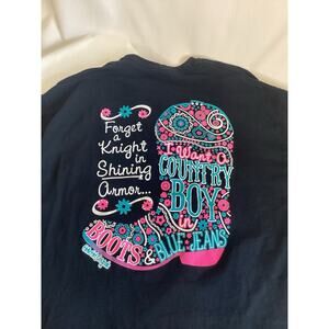 Girlie Girl Originals Black Graphic Tee Women’s L – Affirmation Head, Empowermen